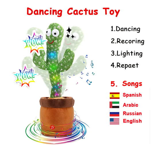 Rechargeable Dancer Cactus Glowing