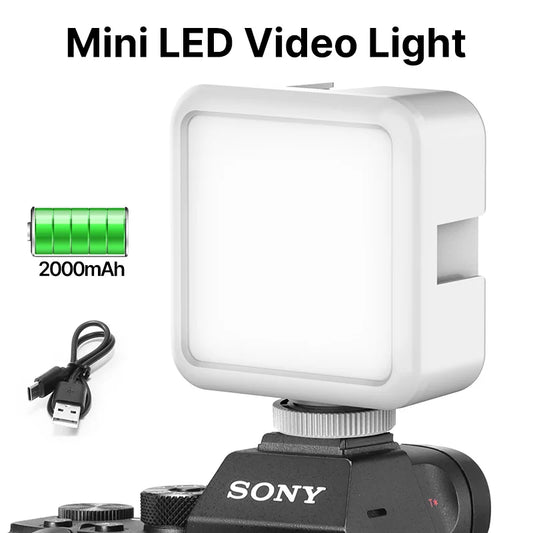 Mini LED lumière vidéo 2000mAh CRI 95 + 5500K