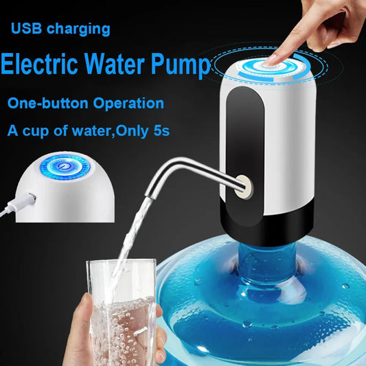 Distributeur d'eau électrique automatique, pompe à bouteille d'eau Rechargeable USB,